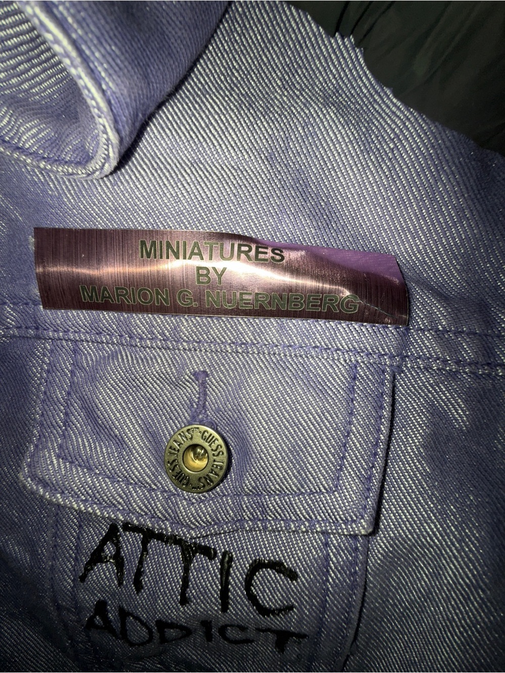 Guess USA Purple denim custom by Marion G Nuernberg - Picture 4 of 15